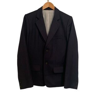 A.P.C. Men's Dark Pinstriped Wool Blazer Medium